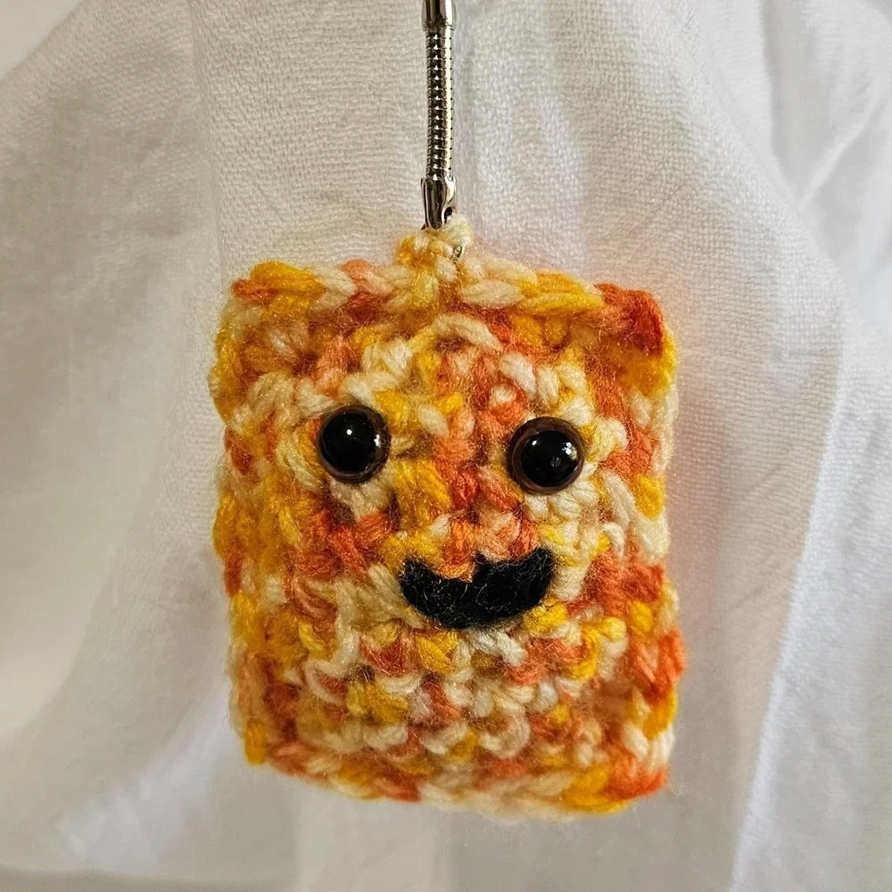 Crochet Toaster Pastry Keychain